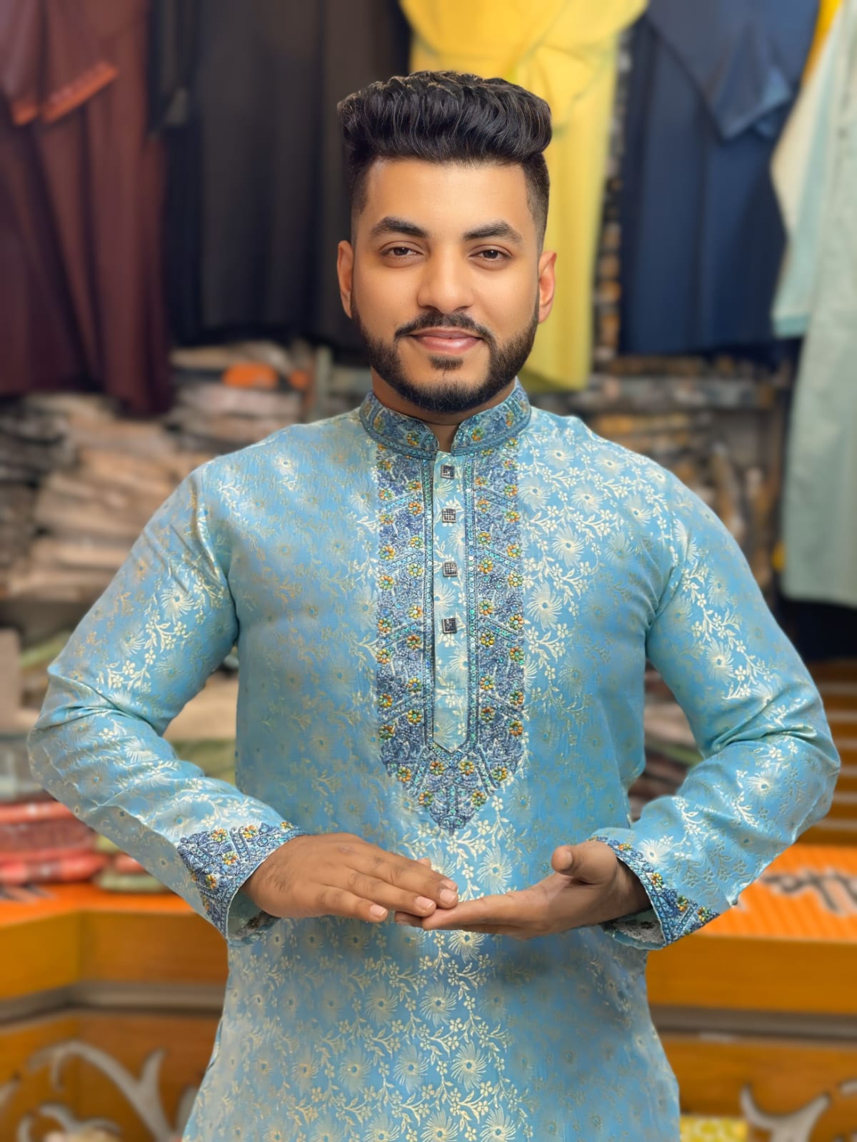 HM 6 Nawab Signature Katan - Ice Blue Colour - Image 1